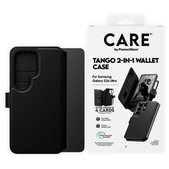 Ovitek Wallet Tango Two-In-One z QI za Samsung S26 Ultra, črna, CARE