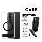 Ovitek Kickstand s črnim QI za Samsung Galaxy S26, Prozorna, PanzerGlass