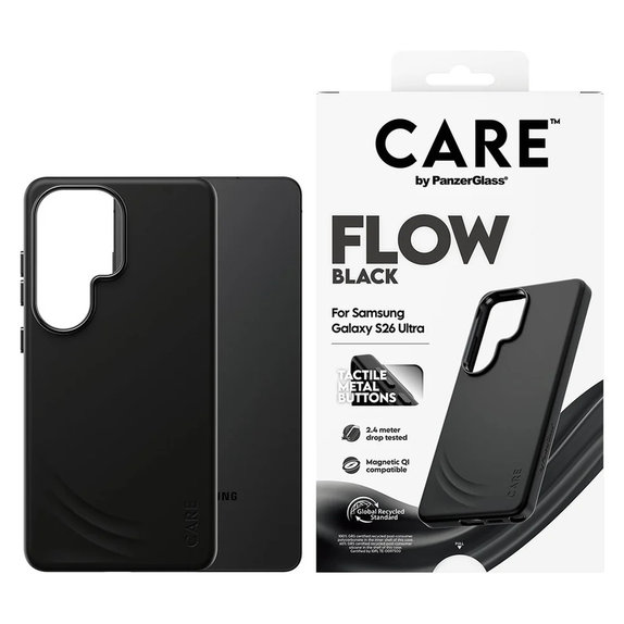 Ovitek FLOW s QI za Samsung Galaxy S26 Ultra, Črna, PanzerGlass