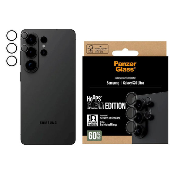 Zaščita objektiva Hoops za Samsung S26 Ultra, Transparent, PanzerGlass