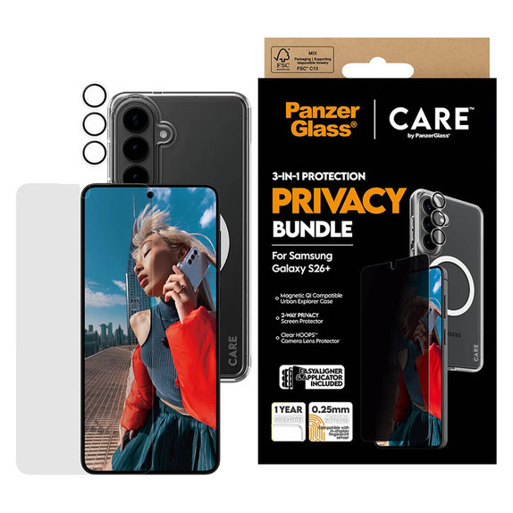 Bundle Privacy 3v1 za Samsung Galaxy S26+, PanzerGlass