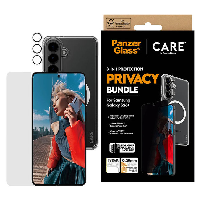 Bundle Privacy 3v1 za Samsung Galaxy S26+, PanzerGlass