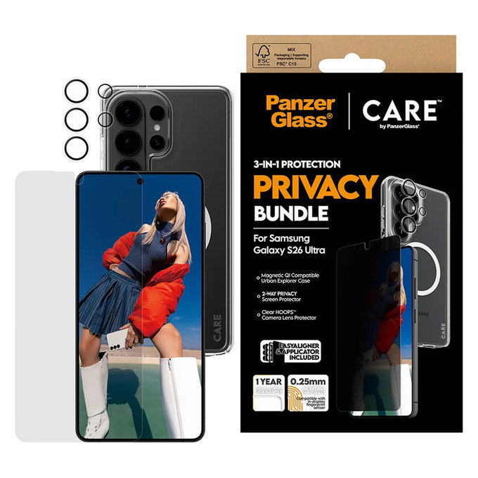 Bundle Privacy 3v1 za Samsung Galaxy S26 Ultra, PanzerGlass