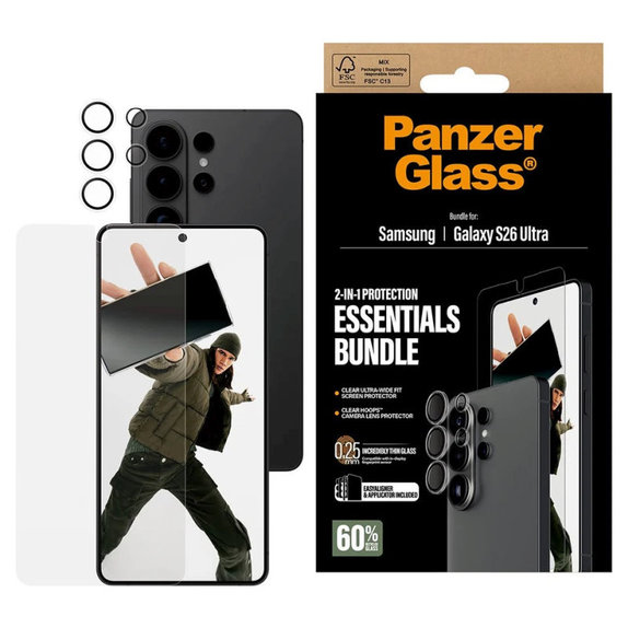 Bundle Essentials 2v1 za Samsung S26 Ultra, PanzerGlass