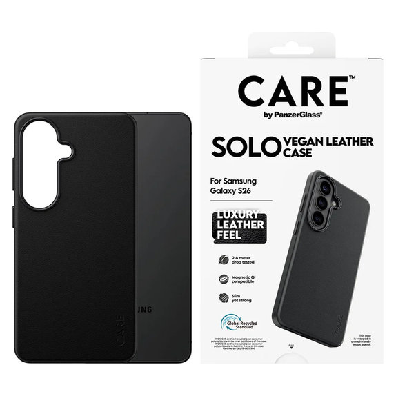 Ovitek Solo za Samsung Galaxy S26, Črna, PanzerGlass