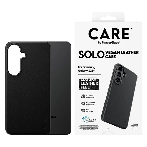Ovitek Solo za Samsung Galaxy S26+, Črna, PanzerGlass