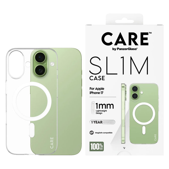 Ovitek SL1M za iPhone 17, Prozorna, PanzerGlass