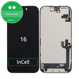 Zaslon In-Cell HD+ za iPhone 16, Steklo na dotik z okvirjem