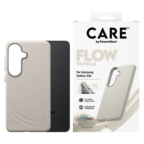 Ovitek FLOW s QI za Samsung Galaxy S26, Vanilla, PanzerGlass