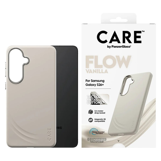 Ovitek FLOW s QI za Samsung Galaxy S26+, Vanilla, PanzerGlass