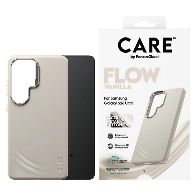 Ovitek FLOW s QI za Samsung Galaxy S26 Ultra, Vanilla, PanzerGlass