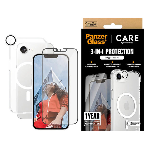 Bundle 3v1 za iPhone 17e/16e, PanzerGlass