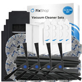 Komplet nadomestnih delov za Ecovacs Deebot X2 Omni (2x Glavna krtača, 4x Filter, 4x Stranska krtača, 8x Krpa za brisanje, 4x Vrečka za prah)