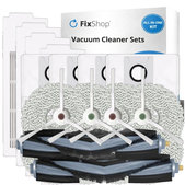 Komplet nadomestnih delov za Ecovacs T20, T20 Max, T20 Pro (2x Glavna krtača, 4x Filter, 4x Stranska krtača – bela, 8x Krpa za brisanje, 4x Vrečka za prah)