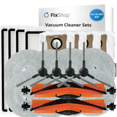 Komplet nadomestnih delov za Xiaomi Mi Robot Vacuum S20+, S10+, X20+, X10+ (2x Glavna krtača, 4x Filter, 4x Stranska krtača – črna, 8x Krpa za brisanje, 4x Vrečka za prah)