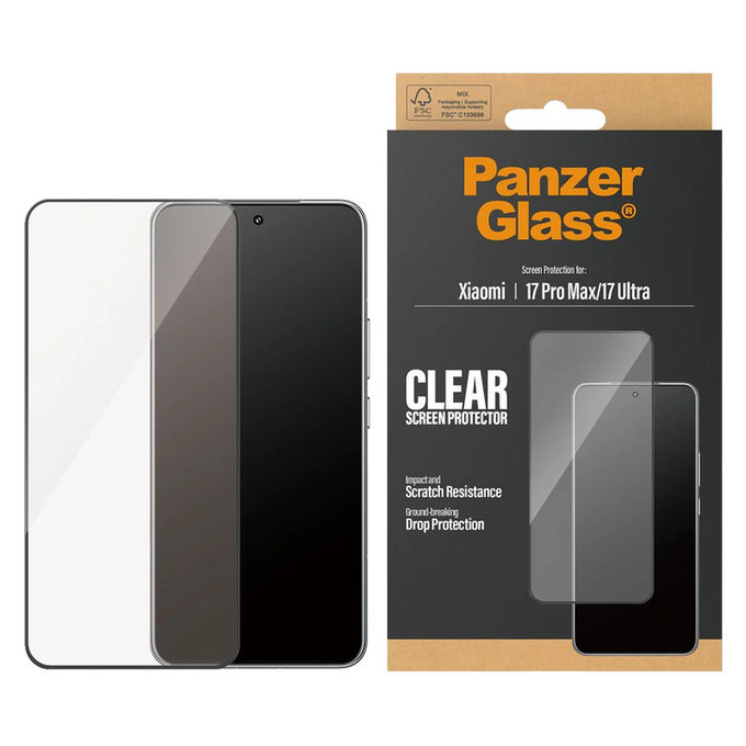 Kaljeno steklo UWF za Xiaomi 17 Ultra, Črna, PanzerGlass