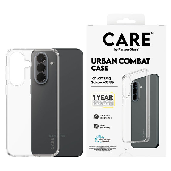 Ovitek Urban Combat za Samsung Galaxy A37, Prozorna, PanzerGlass