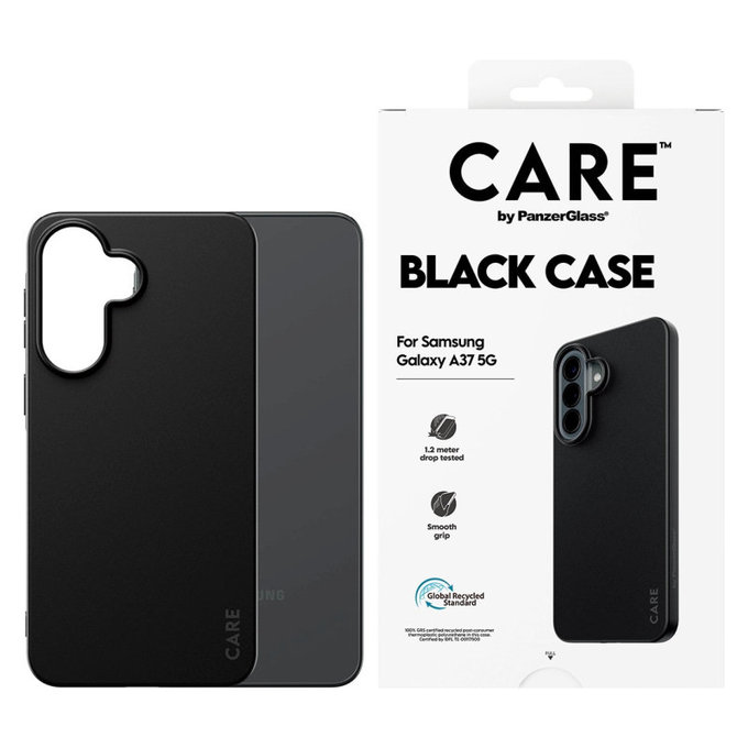Ovitek TPU za Samsung A37, črna, CARE
