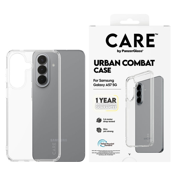 Ovitek Urban Combat za Samsung Galaxy A57, Prozorna, PanzerGlass