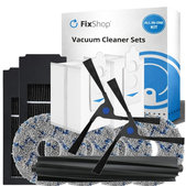 Komplet nadomestnih delov za Ecovacs Deebot X2 Omni (1x Glavna krtača, 2x Filter, 2x Stranska krtača, 4x Krpa za brisanje, 2x Vrečka za prah)