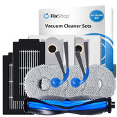 Komplet nadomestnih delov za Ecovacs Deebot T30C Omni (1x Glavna krtača, 2x Filter, 2x Stranska krtača, 4x Krpa za brisanje, 2x Vrečka za prah)