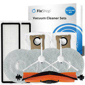 Komplet nadomestnih delov za Xiaomi Mi Robot Vacuum S20+, S10+, X20+, X10+ (1x Glavna krtača, 2x Filter, 2x Stranska krtača – bela, 4x Krpa za brisanje, 2x Vrečka za prah)