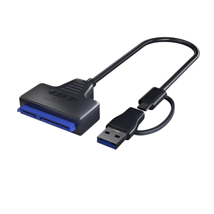 USB 3.0 / USB-C na SATA adapter za 2.5" in 3.5" HDD/SSD, z napajalnikom