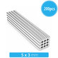 Neodimski valjasti magnet N35, 5 x 3mm, 200 kos