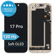 Zaslon Soft OLED 120Hz za iPhone 17 Pro, Steklo na dotik z okvirjem, DIAGNOSTIC