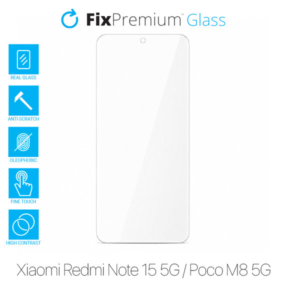 FixPremium Glass - Kaljeno steklo za Xiaomi Redmi Note 15 5G, Poco M8 5G