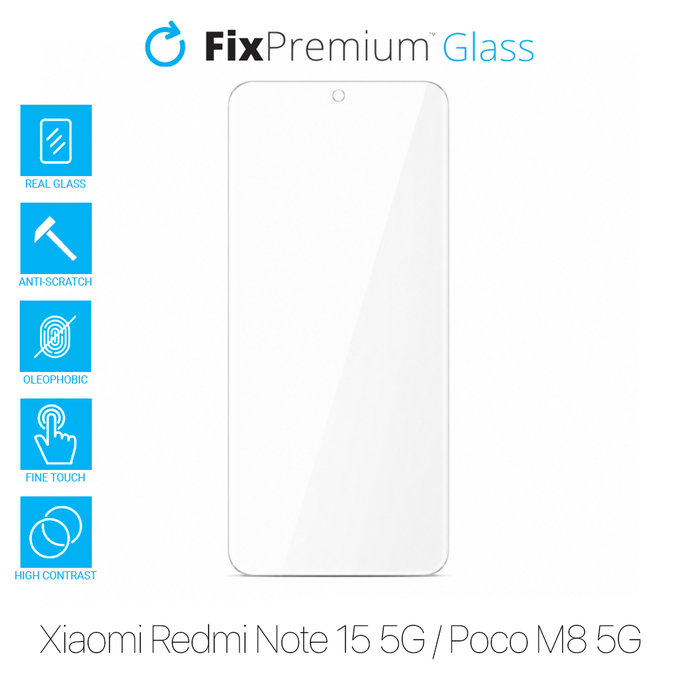 FixPremium Glass - Kaljeno steklo za Xiaomi Redmi Note 15 5G, Poco M8 5G