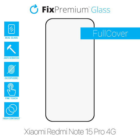 FixPremium FullCover Glass - Kaljeno steklo za Xiaomi Redmi Note 15 Pro 4G