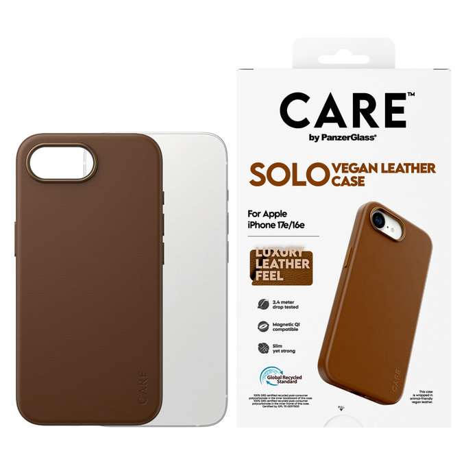 Ovitek Solo za iPhone 17e/16e, Rjava, PanzerGlass
