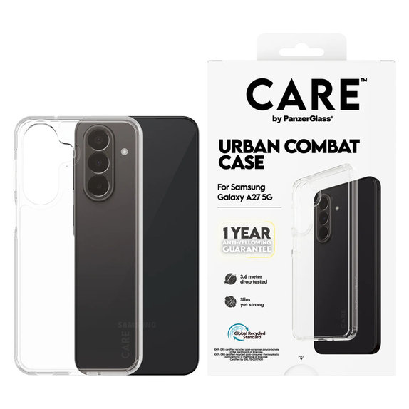 Ovitek Urban Combat za Samsung Galaxy A27, Prozorna, PanzerGlass