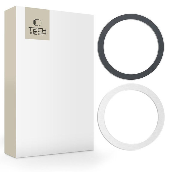 Magnetni MagSafe obroč MagMat MagSafe 2-PACK Black &, srebrna, Tech-Protect
