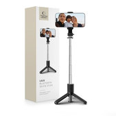 Selfie palica s stojalom L02S, črna, Tech-Protect