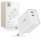 Omrežni polnilnik C35W 2-PORT PD 35W, bela, Tech-Protect