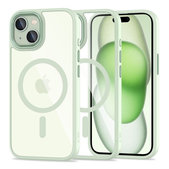 Ovitek MagMat MagSafe za iPhone 15, zelena/prozorna, Tech-Protect