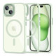 Ovitek MagMat MagSafe za iPhone 15, zelena/prozorna, Tech-Protect