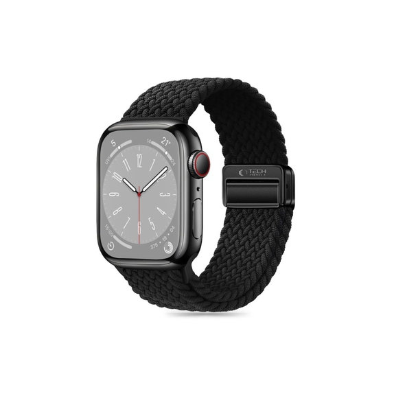 Pašček Nylonmag za Apple Watch 8 / 9 / 10 / 11 / SE / Ultra (44 / 45 / 46 / 49 mm), črna, Tech-Protect