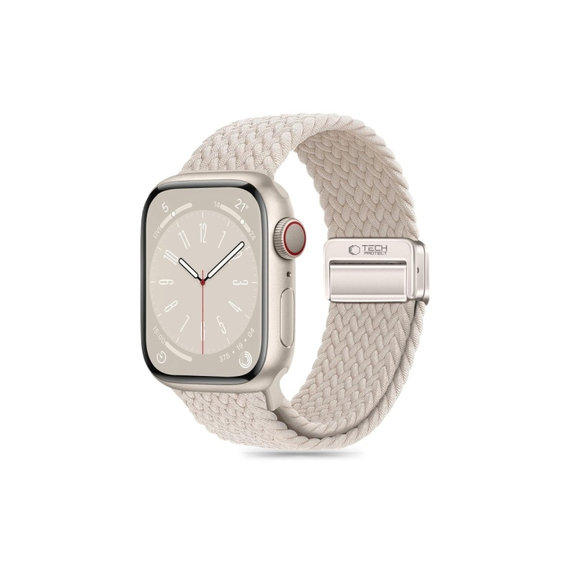 Pašček Nylonmag za Apple Watch 8 / 9 / 10 / 11 / SE (40 / 41 / 42 mm), Natural Titanium, Tech-Protect