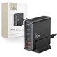 Omrežni polnilnik DC80W-GAN 6-PORT PD 80W / QC3.0, črna, Tech-Protect