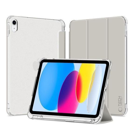 Ovitek Sc Pen Hybrid za iPad 10.9" 10 / 2022 / 11" 11 / 2025, Crystal Silver, Tech-Protect