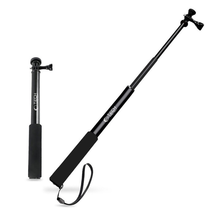 Selfie palica s stojalom GA100 za GoPro / DJI / INSTA360, črna, Tech-Protect