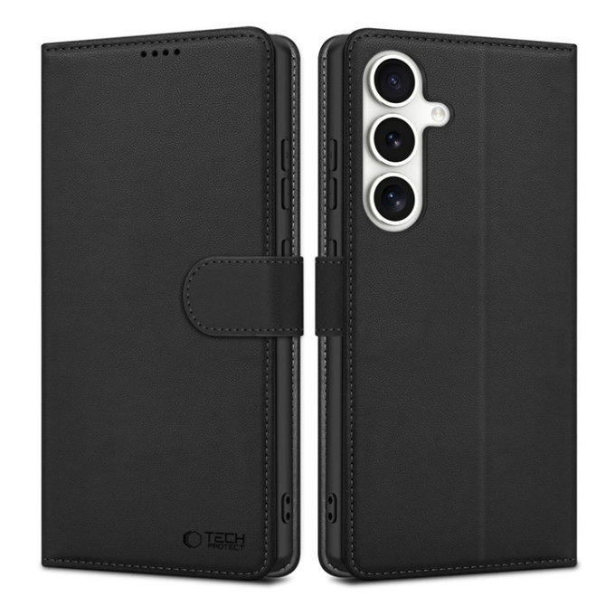 Ovitek Wallet za Samsung S25, črna, Tech-Protect