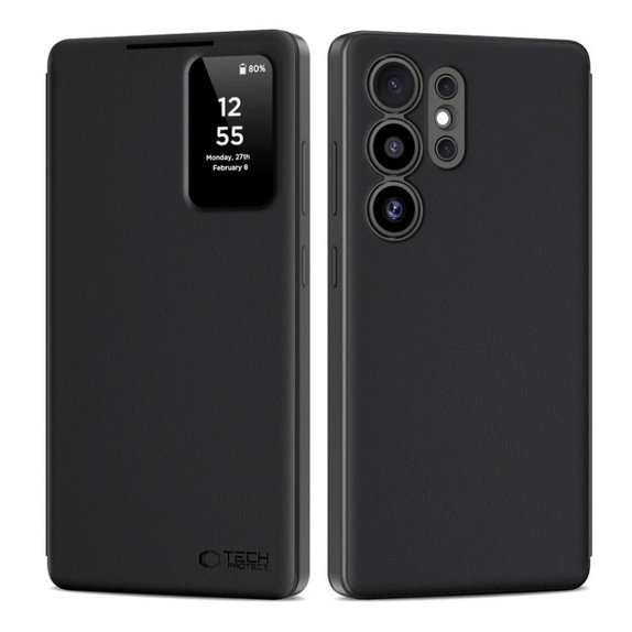 Ovitek Smart Wallet za Samsung S25 Ultra, Matte Black, Tech-Protect
