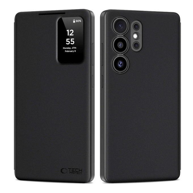 Ovitek Smart Wallet za Samsung S25 Ultra, Matte Black, Tech-Protect