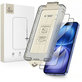 Kaljeno steklo Quick Set+ 2-PACK za iPhone 15 / 16, črna, Tech-Protect