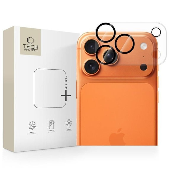 Zaščita kamere Cam Fit+ za iPhone 17 Pro, prozorna, Tech-Protect
