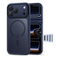 Ovitek MagPeak MagSafe CC za iPhone 17 Pro, Matte Deep Blue, Tech-Protect